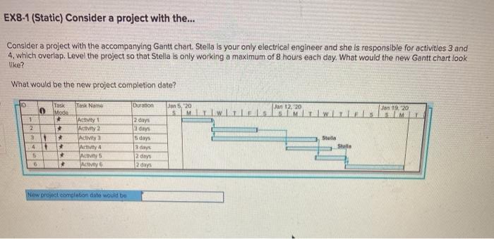 please answer the new project completion date