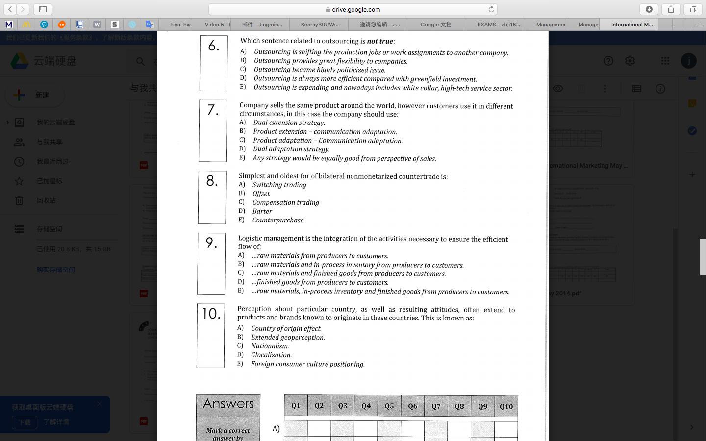 give me these five question answer, only answer.