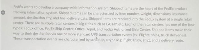 please help out and answer question FedEx wants
