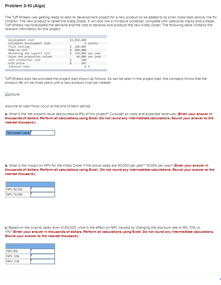 Problem 3-10 (Algo) The Tuff Wheels was getting