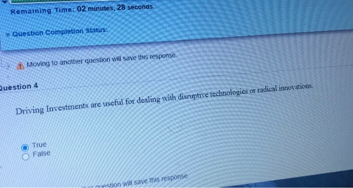 I'm not sure if true is the correct answer.