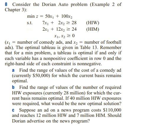 Please Solve the following using Lindo Software