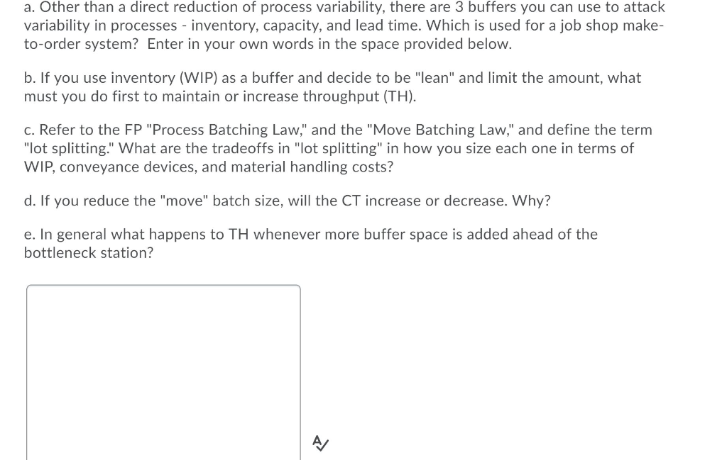 a. Other than a direct reduction of process