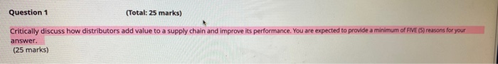 Question 1 (Total: 25 marks) Critically discuss