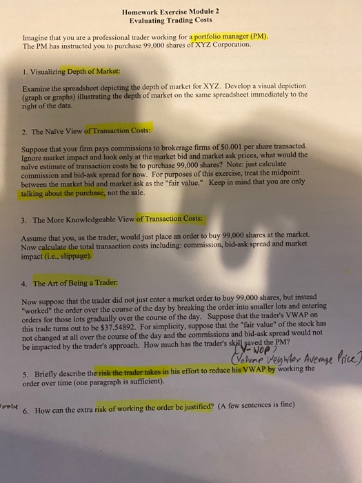 please answer all the questions. the data for