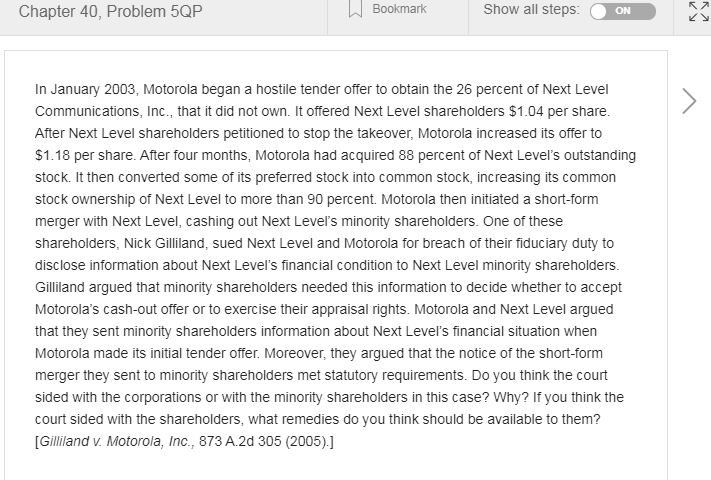 analyze the cases in the Questions and Problems: