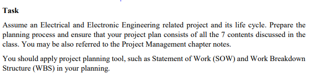 Task Assume an Electrical and Electronic