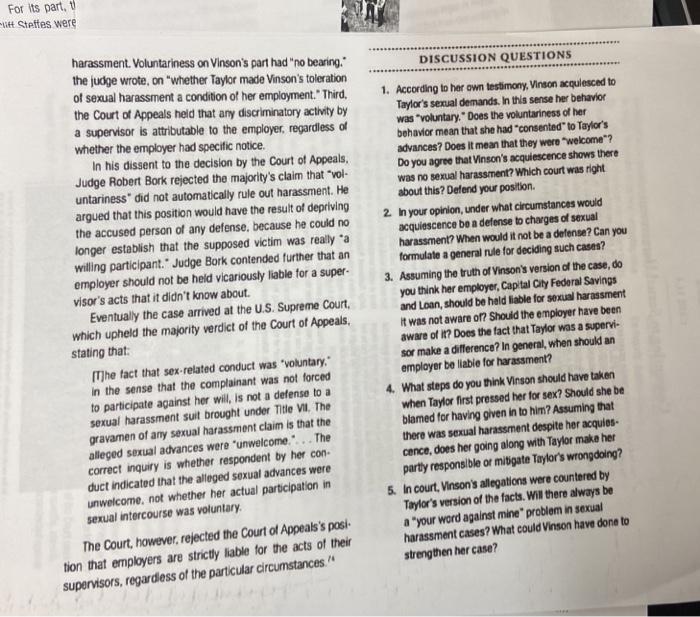 first two questions on top thats it Read Case