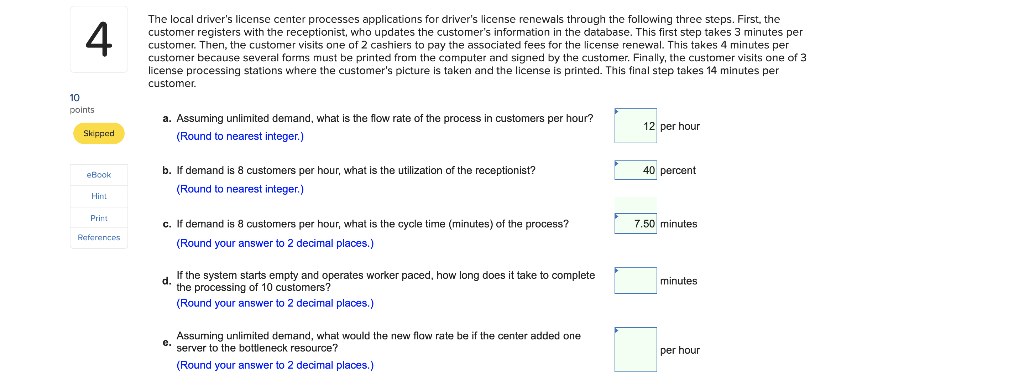 Need D and E 4 The local driver's license center