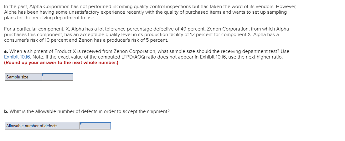 Excerpt from a Sampling Plan Table for a = 0.05,