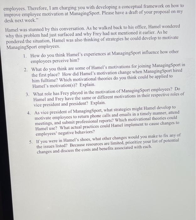 Case Study 3: Motivation Nathan Hamel has been an