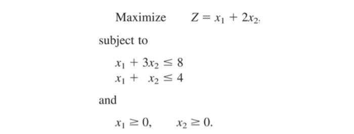 Solve the following LP problem using graphical