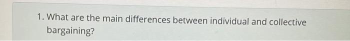 1. What are the main differences between
