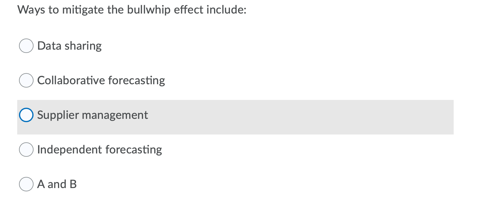 Ways to mitigate the bullwhip effect include: