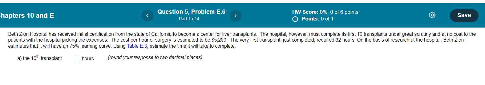 estimates that it will have an 75% learning