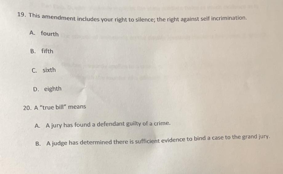 19. This amendment includes your right to