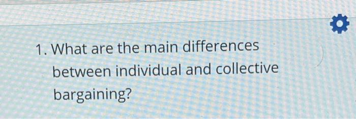 1. What are the main differences between