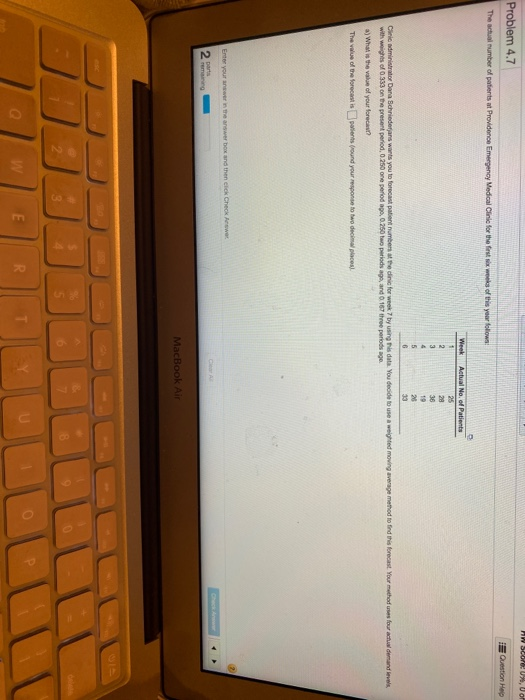 W ScoreU, U or Problem 4.7 Question Help The