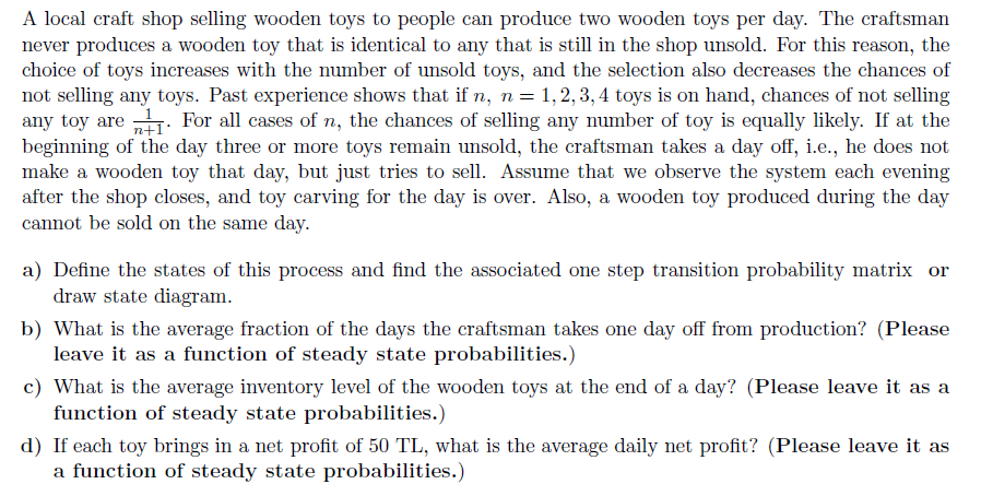 = A local craft shop selling wooden toys to