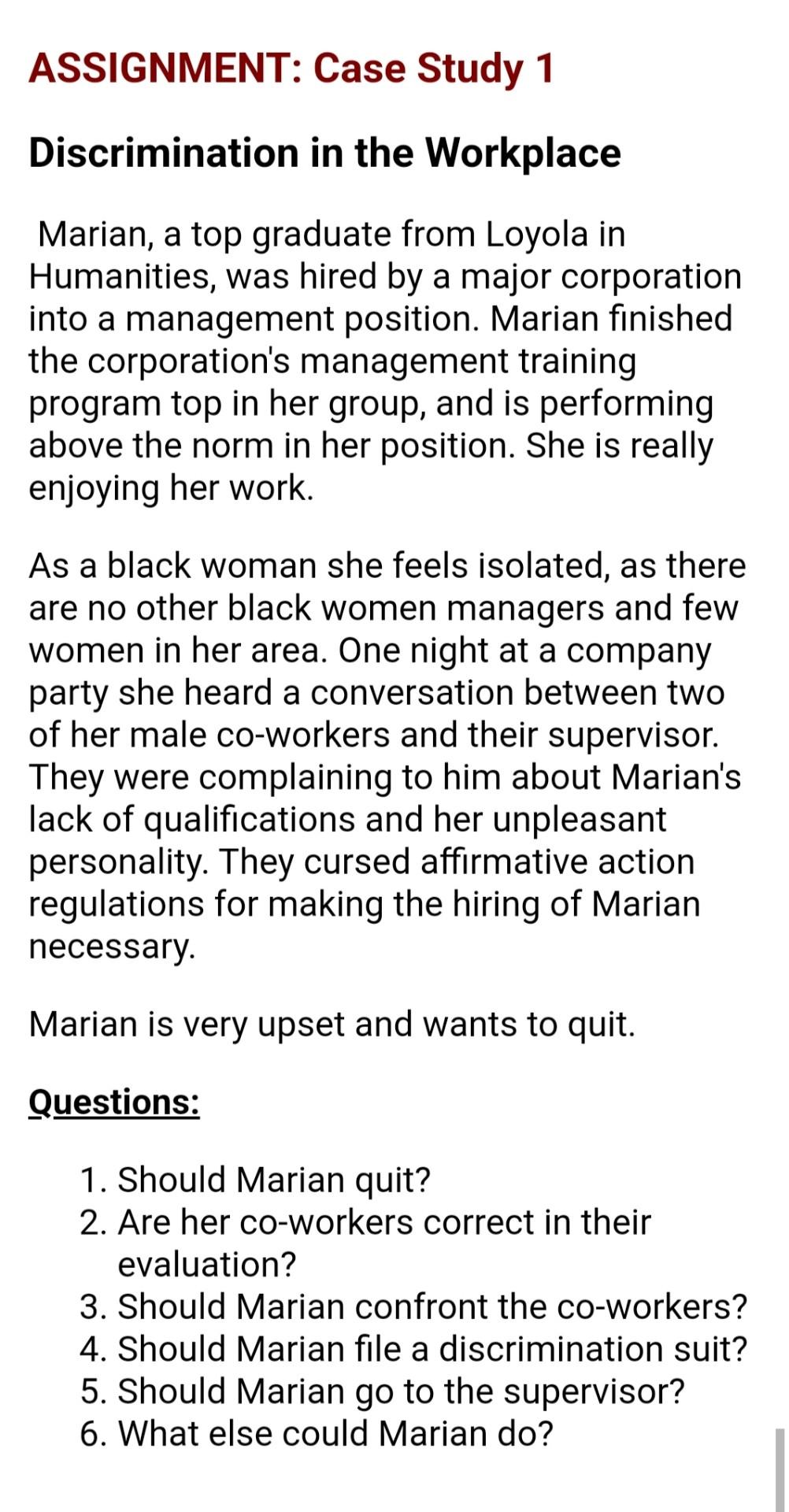 (30 points) ASSIGNMENT: Case Study 1