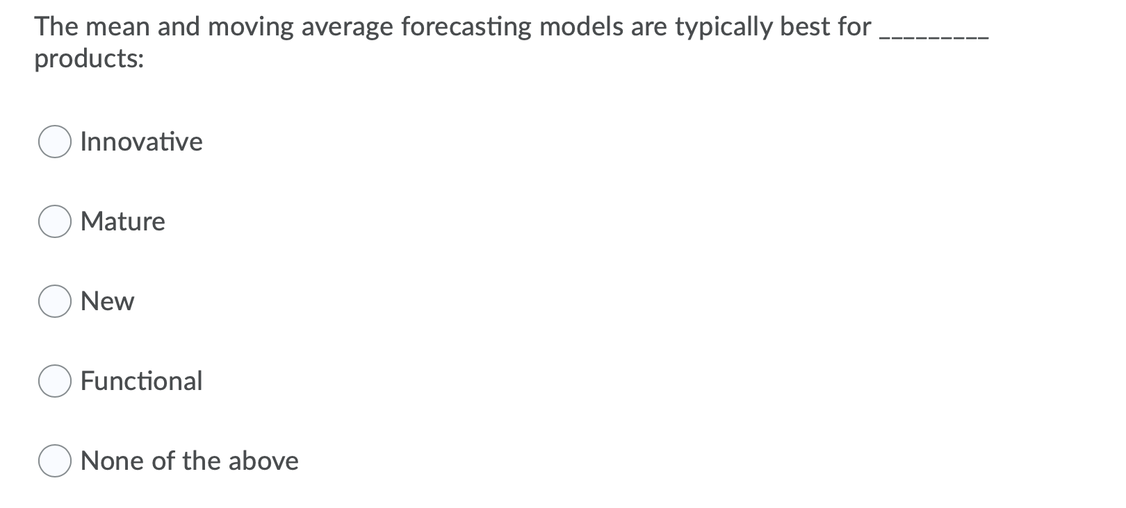 The mean and moving average forecasting models