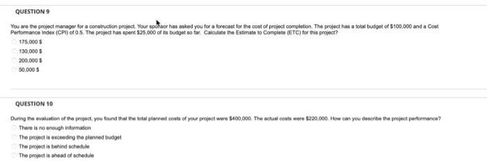 You ave the project manager for a conbiruction