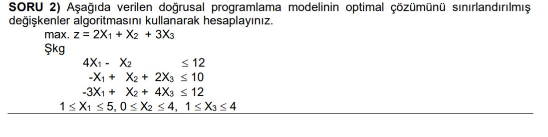 Calculate the optimal solution of the linear