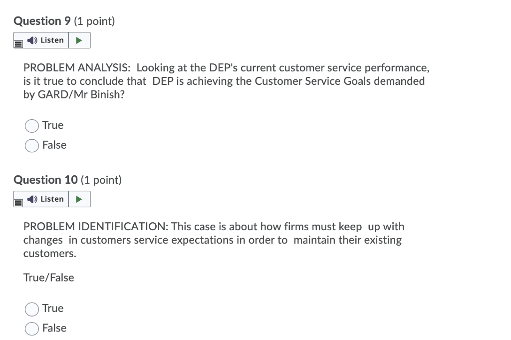 Question 9 (1 point) Listen PROBLEM ANALYSIS: