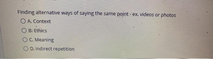 asap Finding alternative ways of saying the same