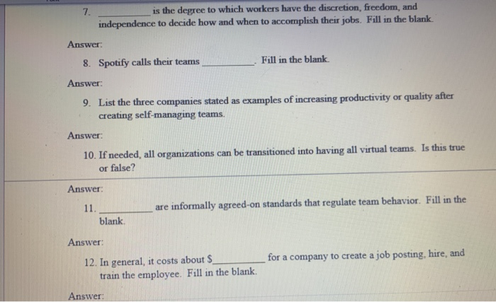 is the degree to which workers have the