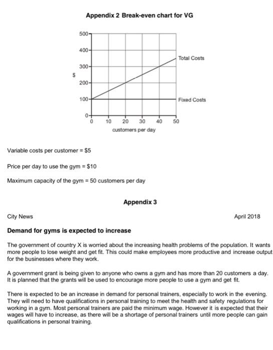 help me please Value Gym (VG) Peter is a