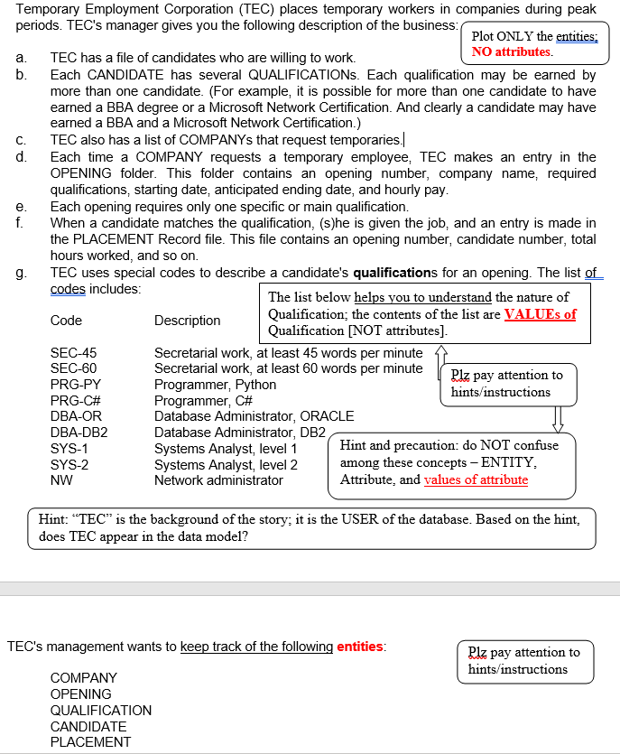 E-R Modeling C. e. Temporary Employment