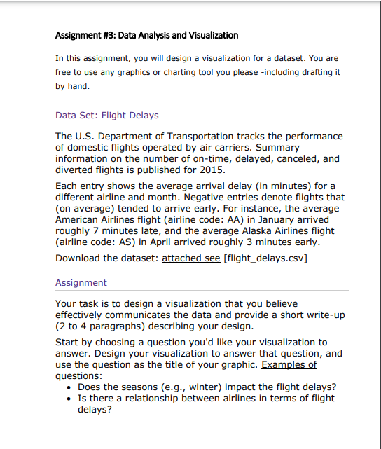 Assignment #3: Data Analysis and Visualization In