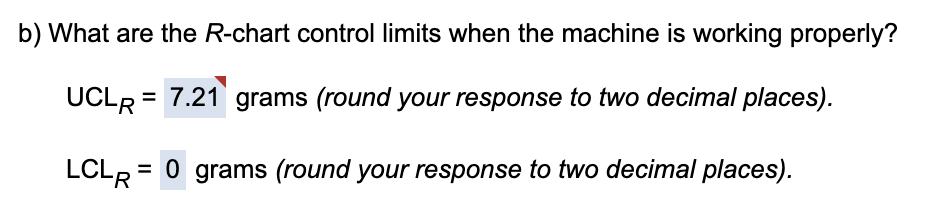 Refer to the table Factors for Computing Control