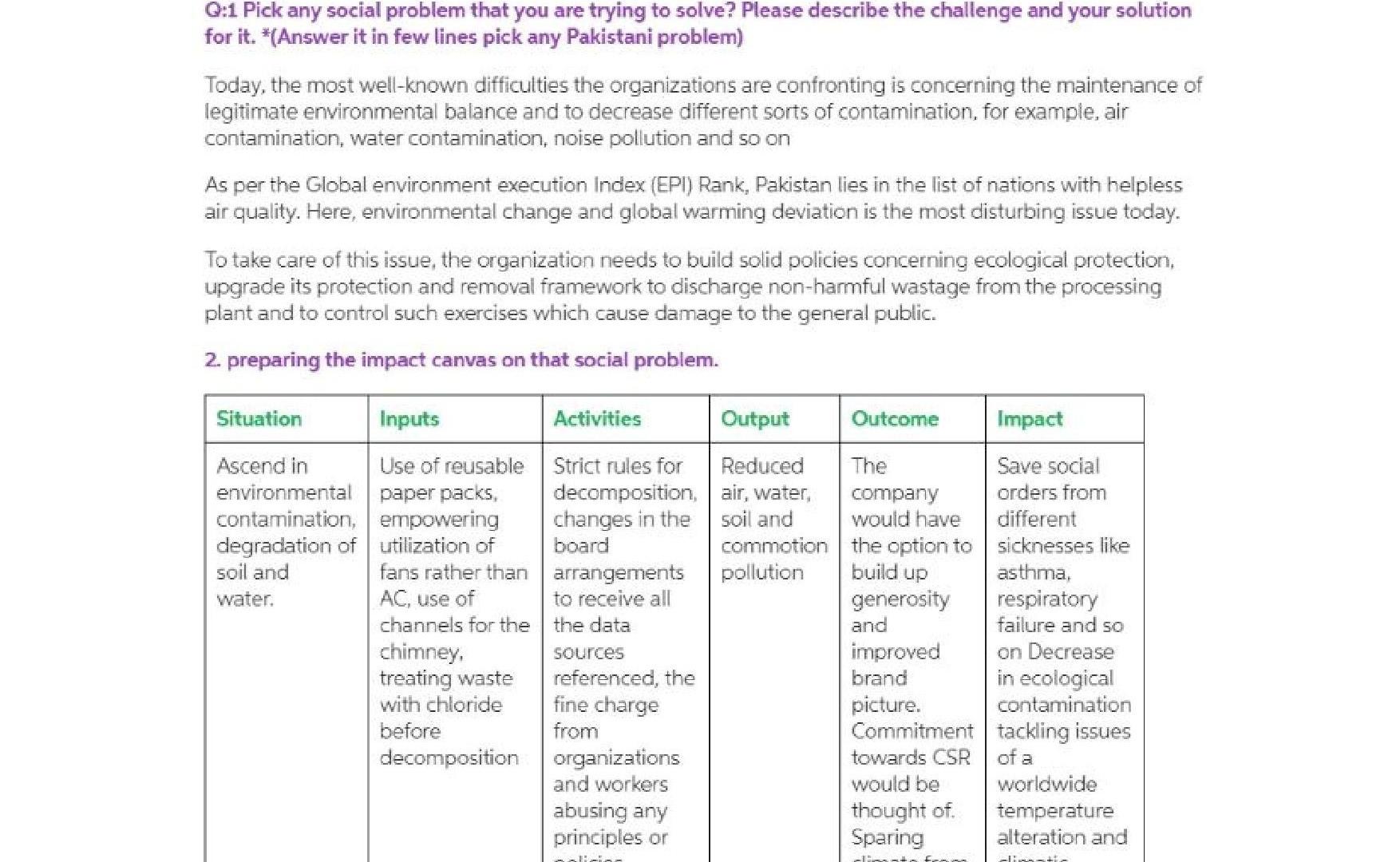 Based on above information please complete