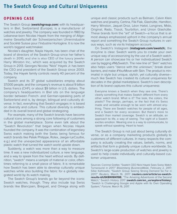 3. As mentioned, Swatch wants you to create your