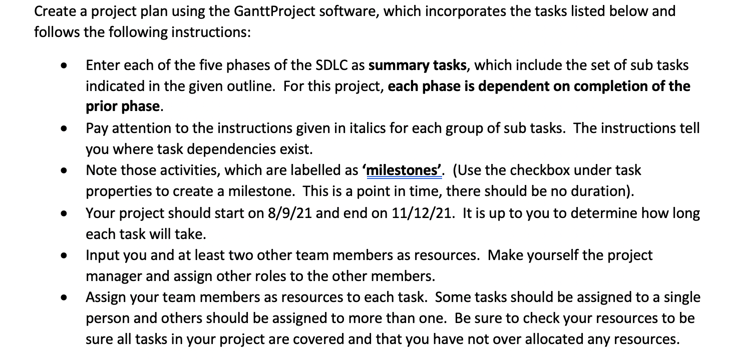 Project Management using the freeware