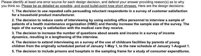 Please identify at least one error source for