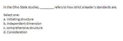 In the Ohio State studies. ----_ refers to how