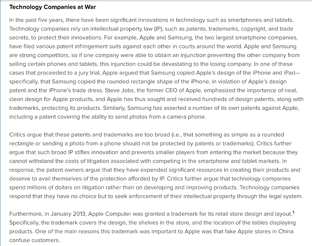 1. Do you think technology companies should be