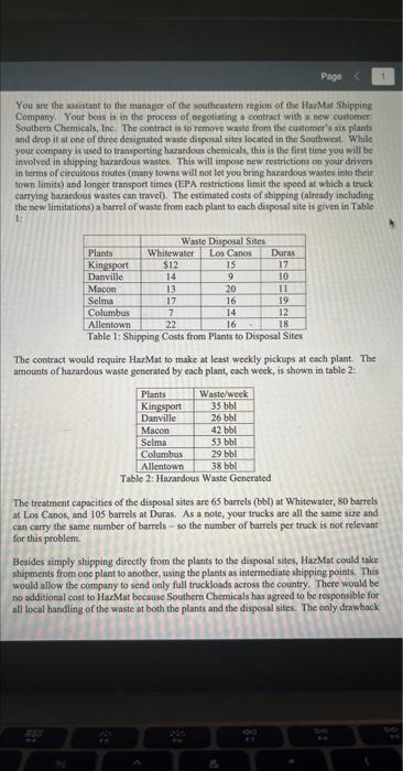 transportation You are the assistant to the