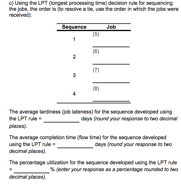 a) Using the FCFS (first come, first served)