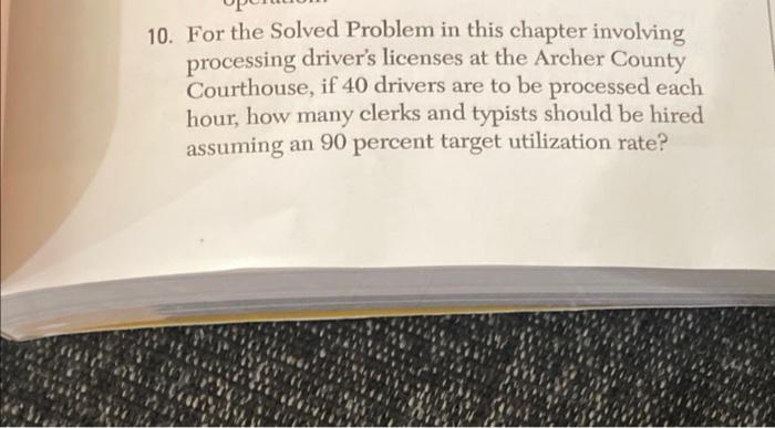 please answer question 10 solved problem 10. For