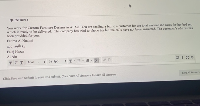 Writing Business Letter QUESTION 1 You work for