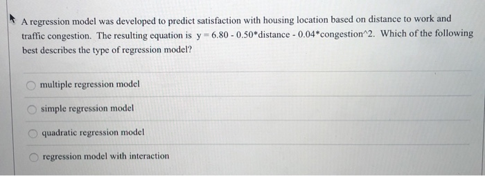 A regression model was developed to predict