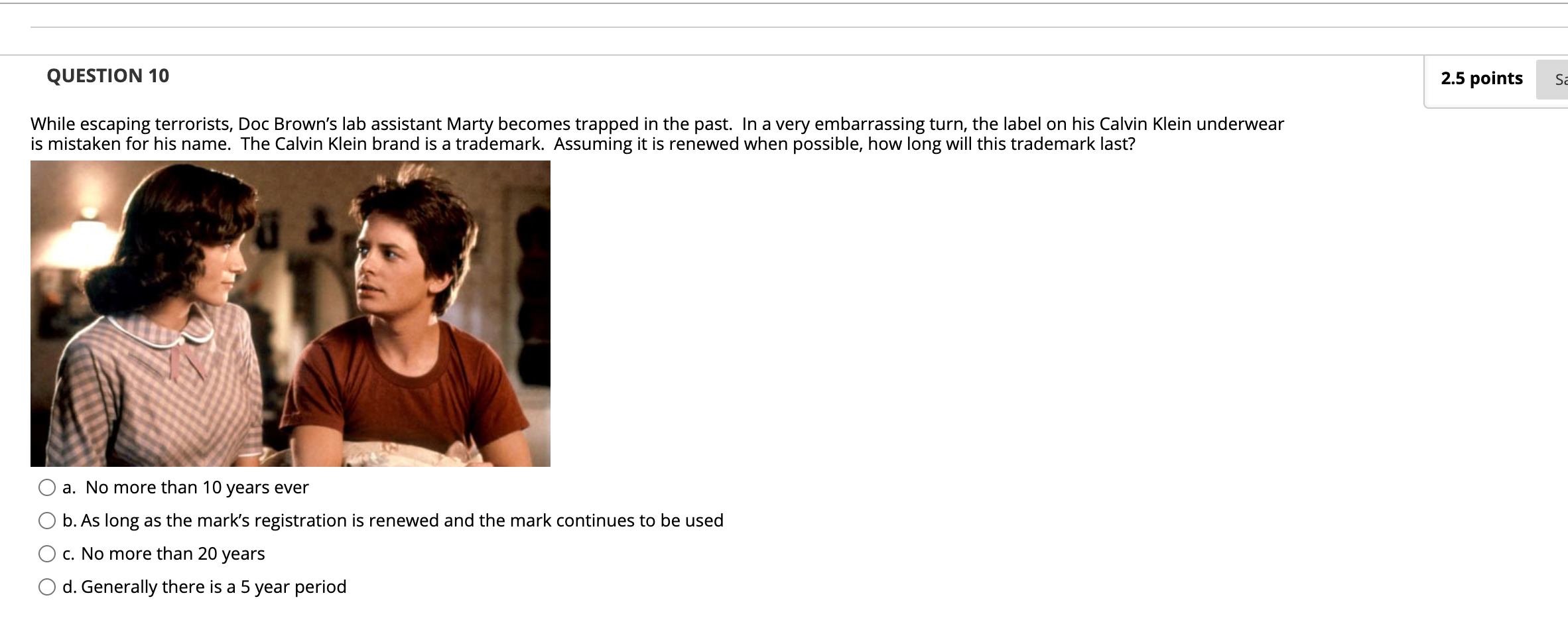 QUESTION 1 2 points Save Answer 2 points Save
