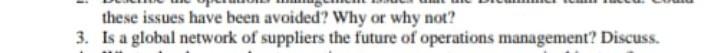 please answer 3rd question 1 these issues have