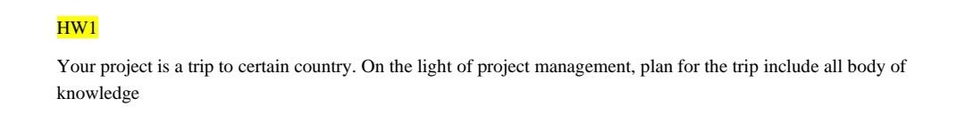 applicat knowledge area HW1 Your project is a