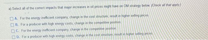Identify how changes in the external environment