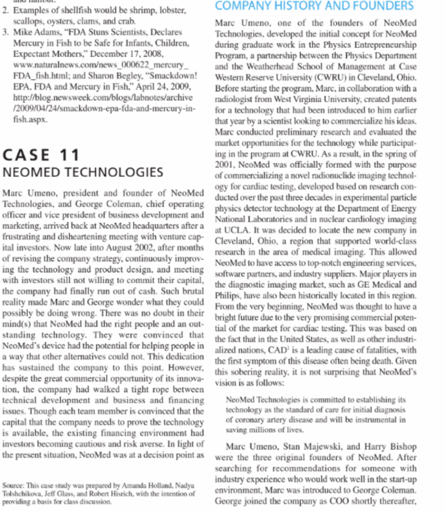 NEOMED TECHNOLOGIES CASE STUDY ANALYSIS Thank you